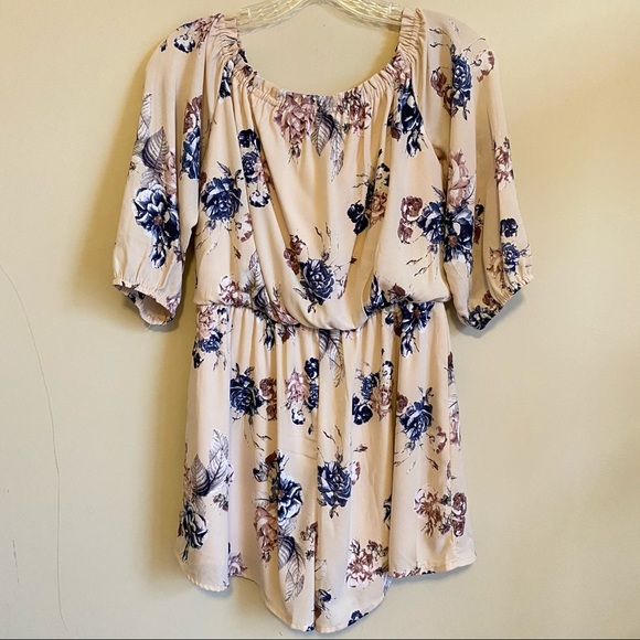 Papaya Floral Off the Shoulder Romper M - Picture 6 of 6